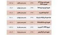 قیمت خودرو‌های یک تا دو میلیارد در بازار