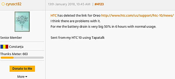 آپدیت اندروید اوریو برای HTC 10 متوقف شد!