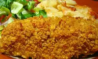 مرغ سوخاری با پوشش کرن فلکس