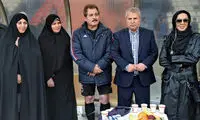 عکس 2 اسطوره فوتبال در کنار همسر قالیباف