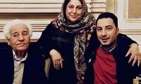 نوید محمدزاده در کنار پدر و مادرش