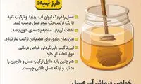 اینفوگرافی؛ ۸ فایده اعجاب انگیز آب عسل برای بدن