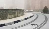 اولین بارش برف پاییزی در تهران