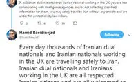 هشدار انگلیس درباره سفر دو تابعیتی‌ها به ایران