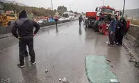 تصادف زنجیره‌ای در محور کرمانشاه به اسلام آباد
