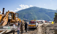 سیل و رانش زمین در روستای کاکرود لات رودسر