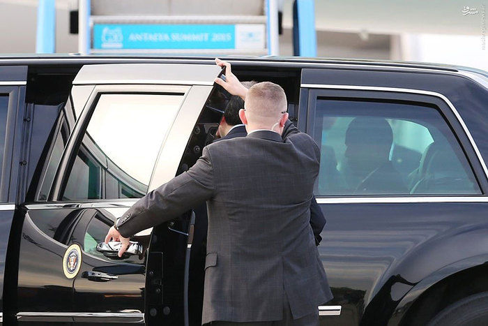 عکس: اوباما اتوموبیلش را هم به آنتالیا برد