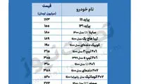 قیمت خودرو‌های داخلی در بازار امروز