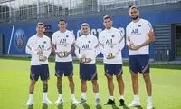 تجلیل از مسی و رفقا در تمرینات PSG