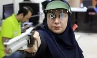 مدال طلا بر گردنِ ساره جوانمردی