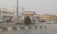 بارش شدید باران و آبگرفتگی معابر در خاش