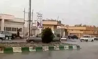 بارش شدید باران و آبگرفتگی معابر در خاش