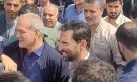 پزشکیان و آذری‌جهرمی در شیراز ژست پیروزی گرفتند