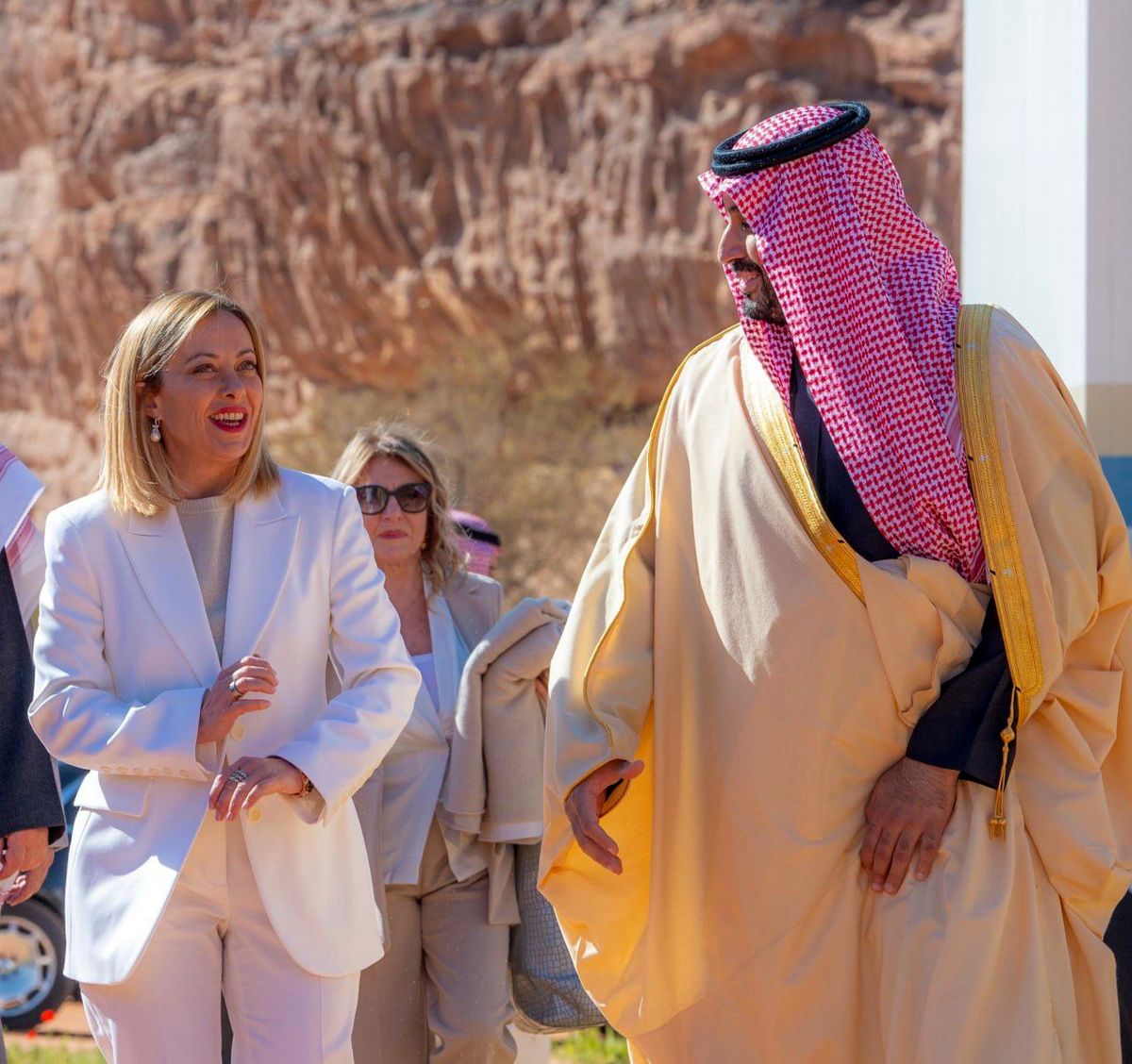 استقبال خاص بن سلمان از خانم نخستوزیر ایتالیا