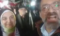 حضور مهدیه اسفندیاری در تجمعات شبانه