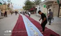 تصاویری از سفره افطار ۲۰۰متری در اهواز