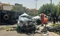 تصاویری از تصادف زنجیر‌ه‌ای هولناک در سعادت‌آباد 
