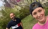 تصویری از فرشته حسینی در زمان تمرین فیتنس