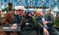 تصاویری از قالیباف و دختر امام خمینی در یک مراسم