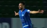 گل اول استقلال به الوحدات توسط منیرالحدادی