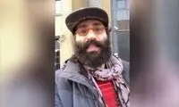 یک مخالف حکومت دیوار سفارت ایران را رنگی کرد