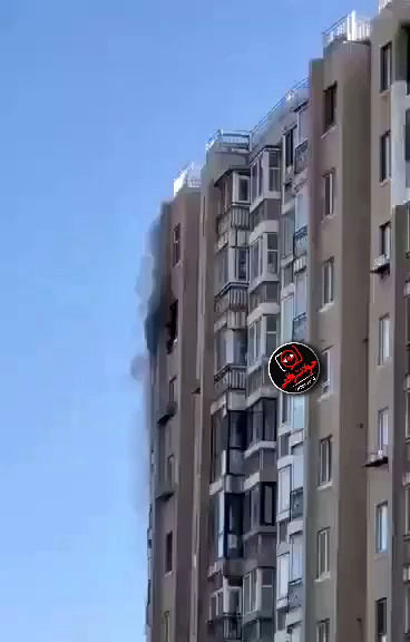 ویدئو سقوط مرگبار از ساختمان به دلیل فرار از آتش