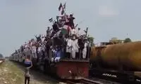 تظاهرات متفاوت قطاری در حمایت از فلسطین