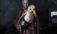 تصویر دردناک از یک کودک گرسنه در غزه