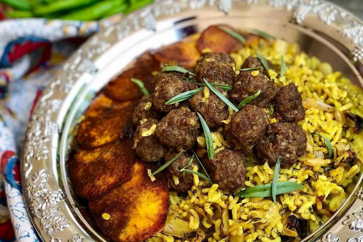  ریحان پلو با گوشت؛ یک غذای خوشمزه و خاص 