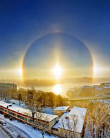درخشش سه خورشید در آسمان سوئد!