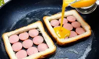 طرز تهیه یک صبحانه آلمانی با سوسیس و تخم مرغ