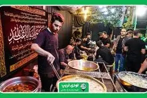 تصویر توجه‌برانگیز از صف نذری در بالاشهر تهران