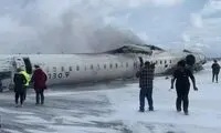لحظات پراسترس نجات مسافران هواپیمای سقوط کرده