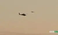 ثبت قاب خاص از بالگرد اسرائیل و پهپاد مقاومت 