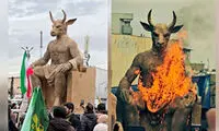 صداوسیما آتش زدن مجسمه بعل را موفقیت رسانه‌ای خواند