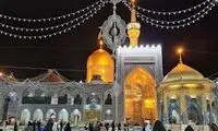 لحظه اعلام خبر شهادت نصرالله در حرم رضوی