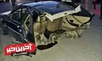 نصف شدن پژو بر اثر تصادف با پراید!