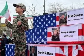  تابوت فرماندهان ارشد آمریکایی در راهپیمایی ۲۲ بهمن