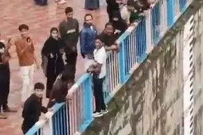 پرش ۹متری جوان هندی به قیمت شکستگی دو پا!