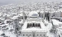 برف بهاری این شهر را سفیدپوش کرد