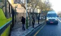 برخورد اتوبوس با ساختمان مسکونی در تهران