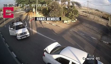 درگیری نیروهای حماس و اسرائیل از دید دوربین مدار بسته