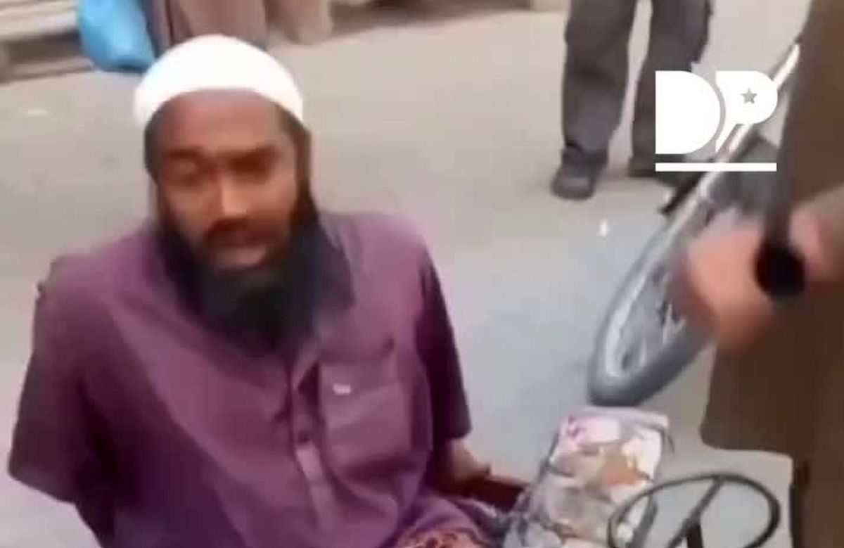 شفا یافتن سریع متکدی معلول از ترس کتک پلیس!