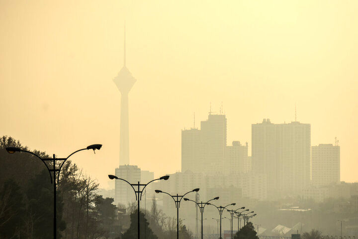 عکسی تلخ از کیفیت هوای تهران در اولین روز زمستان
