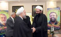حضور حسن روحانی در منزل شهید لاریجانی