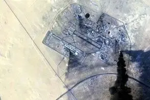 تصویری از‌ ویرانی کامل پایگاه هوایی علی السالم در کویت