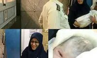نمایی دیگر از تولد نوزاد عجول در متروی تهران