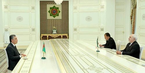 ظریف با رئیس‌جمهور ترکمنستان دیدار کرد