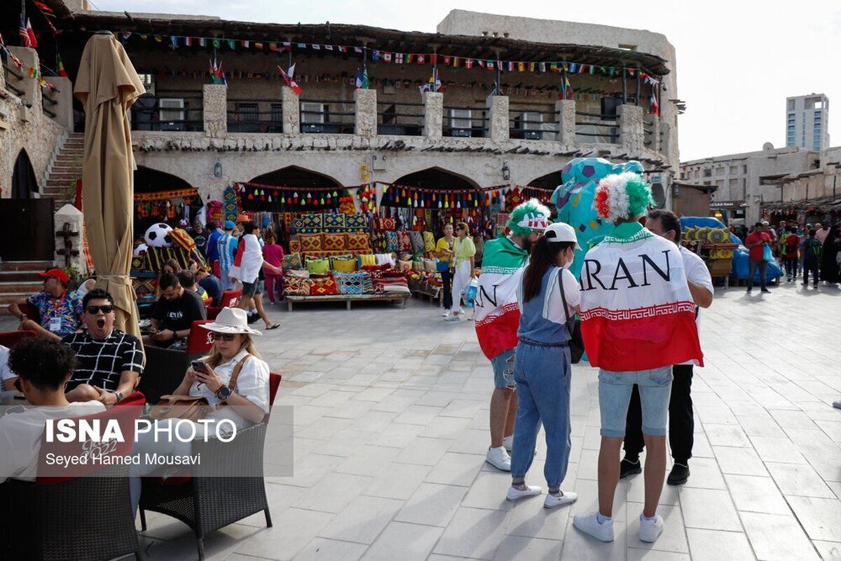 تصاویر جالب از هواداران ایرانی در ورزشگاه الثومه
