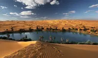 متفاوت ترین دریاچه دنیا در لیبی +عکس